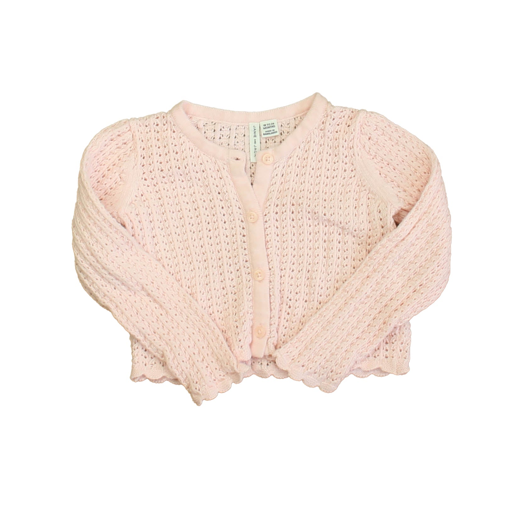 Janie and Jack Mädchen Rosa Strickjacke