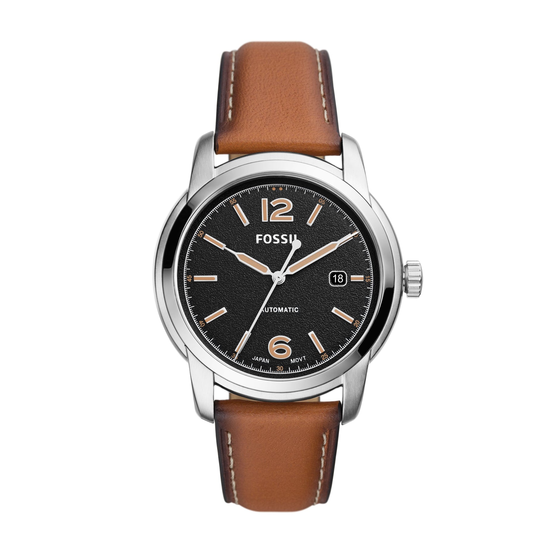 Fossil Herren Fossil Heritage Automatikuhr aus Edelstahl