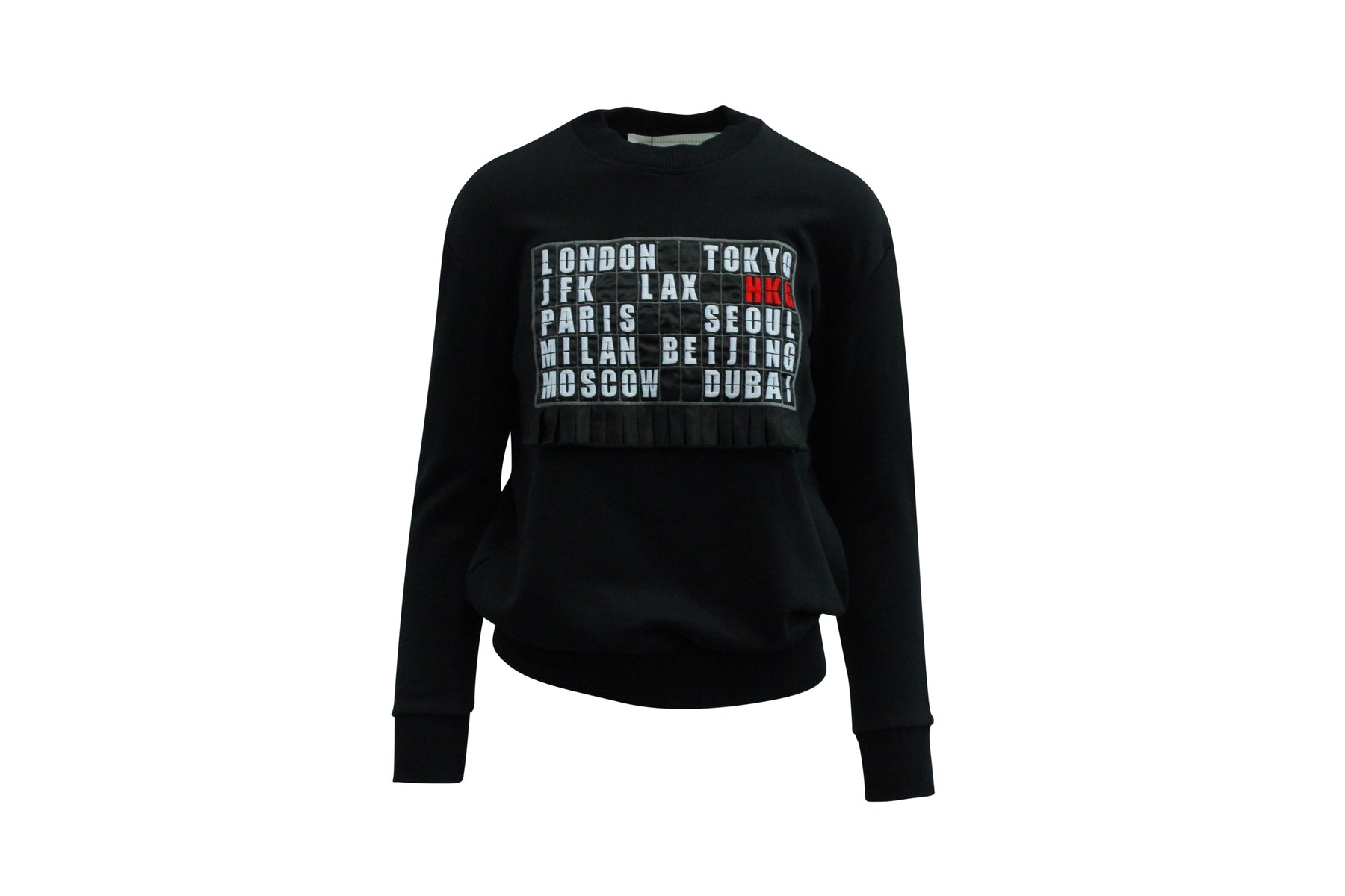 Victoria Beckham Pullover mit Rundhalsausschnitt aus schwarzer Baumwolle