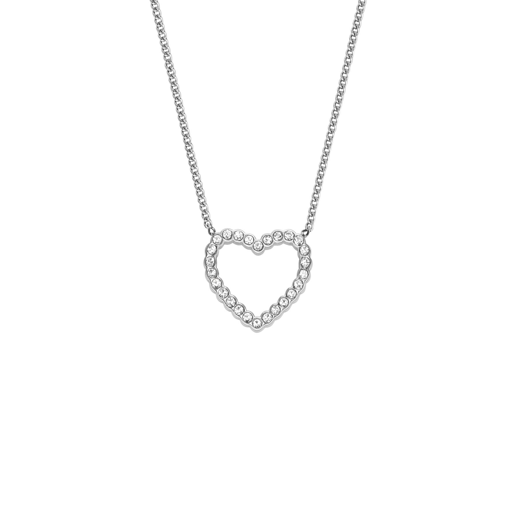 Fossil Damen Sadie offene Hearted Edelstahl Kette Halskette