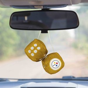 Fanmats pittsburgh Stahler Team Farbe fuzzy Würfel Dekor 3′′ Set