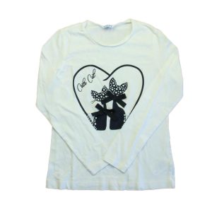Mayoral Mädchen weiß- schwarz langärmelig t-shirt 7805820928060
