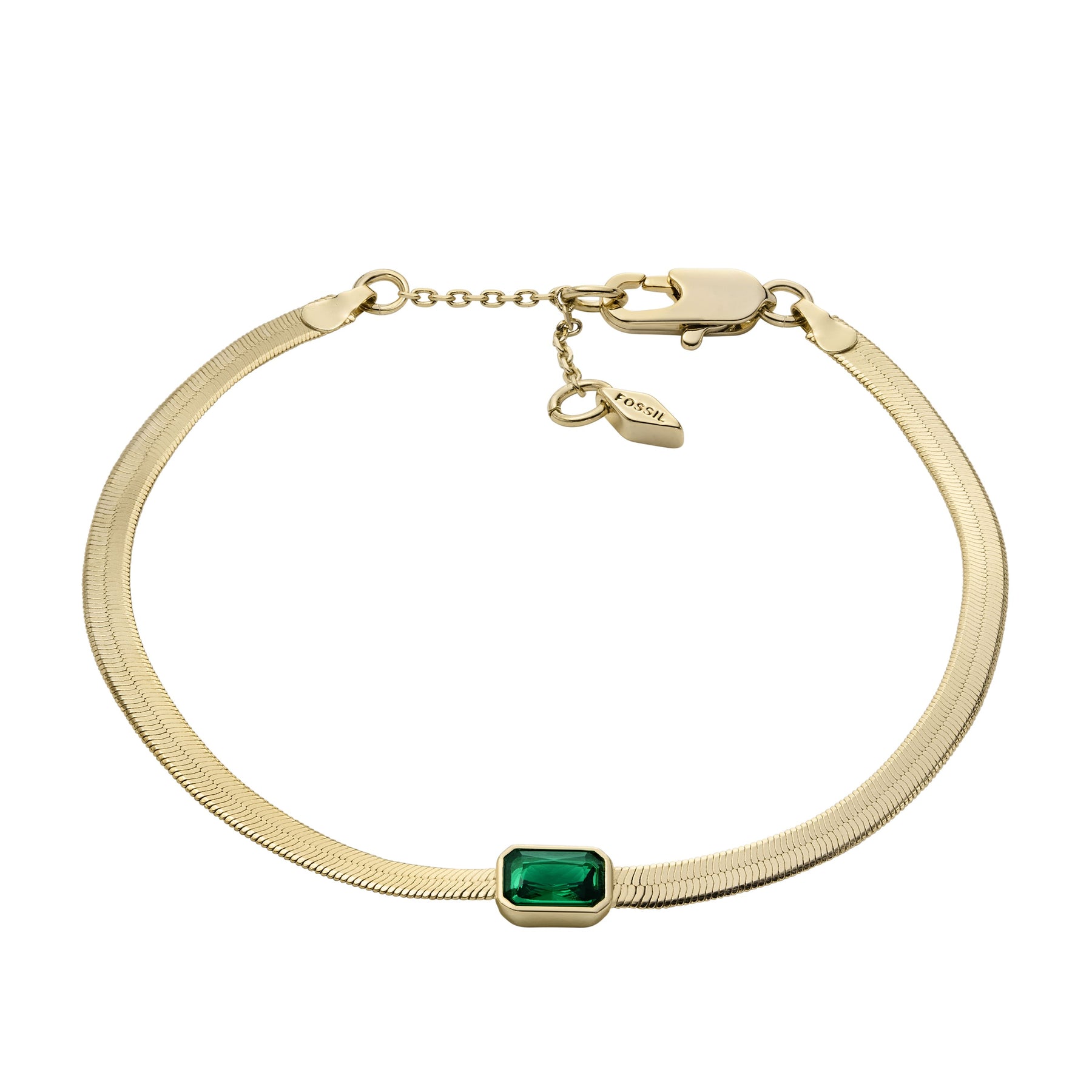 Fossil Damen immergrüne Edelsteine smaragdgrün Kristall Kette Armband 7805816209468