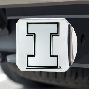 Fanmats illinois illini chrom Metall Anhänglichkeit Abdeckung mit Chrom Metall 3D Emblem