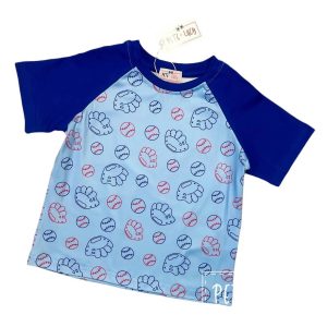 Jungs lassen Sie uns Ball Shirt in blau spielen