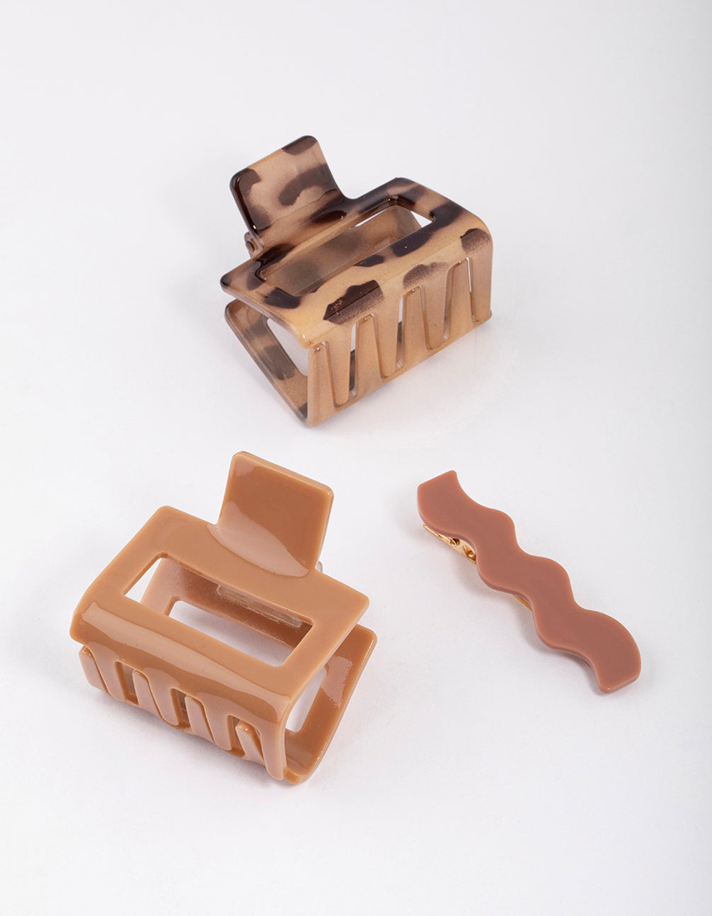 Acryl Squiggle Claw Clip 3-Packung