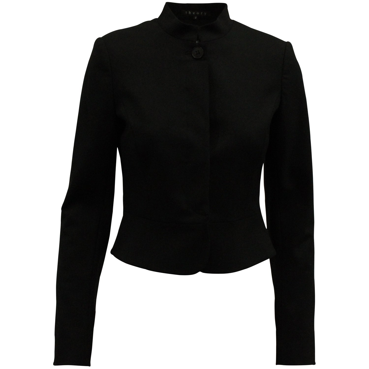 Theory Dunkelblauer Blazer mit V-Ausschnitt in Schwarz
