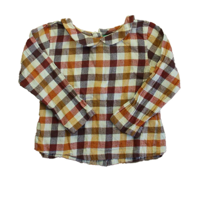 Kleine grüne Radikale Mädchen Braun Check Bluse