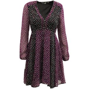 Diane Von Furstenberg Ivetta Kleid aus lila Seide 7833176113212