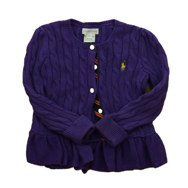 Ralph Lauren Mädchen Lila Strickjacke