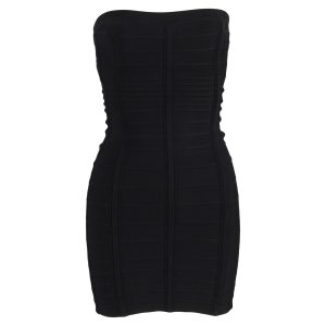 Herve Leger Strapless Minikleid in schwarz rayon 7833174868028