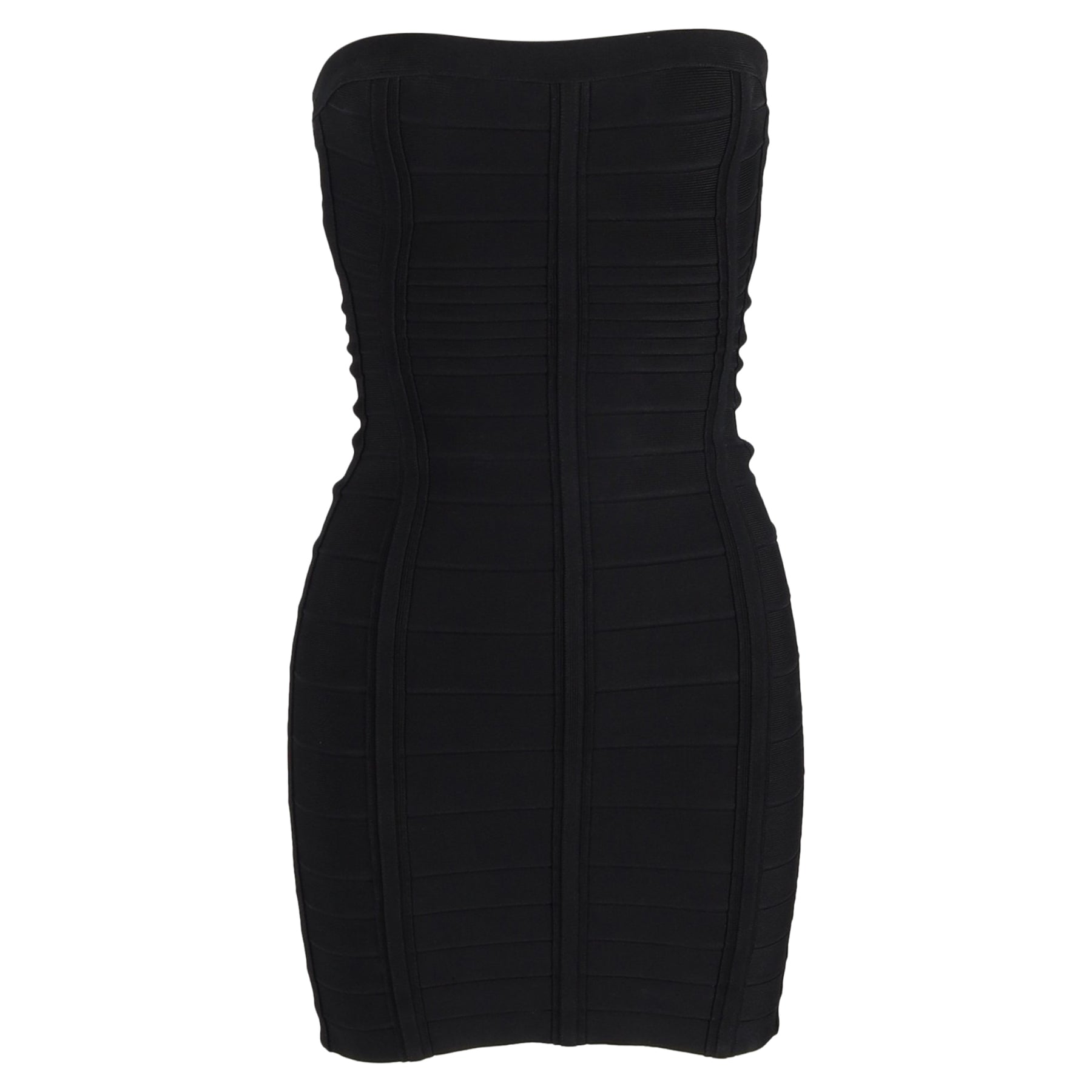 Herve Leger Trägerloses Minikleid in Schwarz Viskose