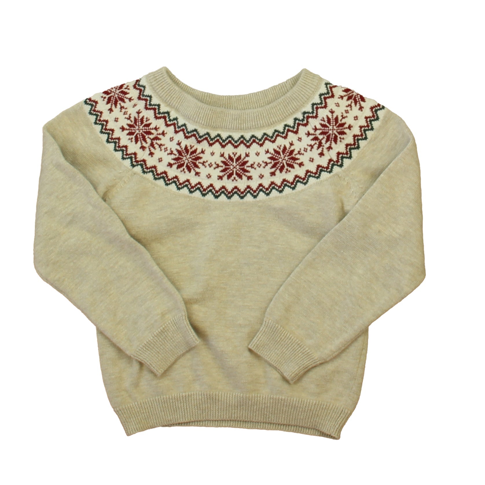 Edgehill Kollektion Mädchen Khaki – Rot – Grüner Pullover