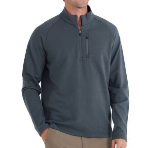 Bamboo Heritage Fleece Quarter Sweatshirt mit Reißverschluss aus dunkler Fichte