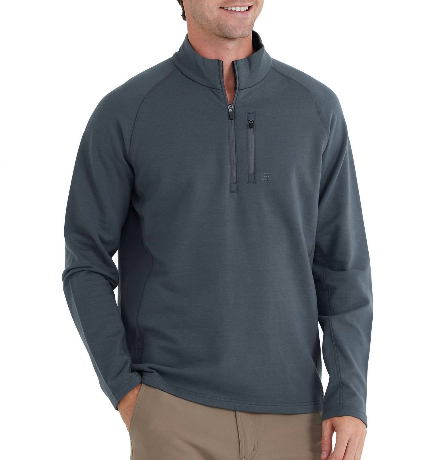 Bamboo Heritage Fleece Quarter Sweatshirt mit Reißverschluss aus dunkler Fichte
