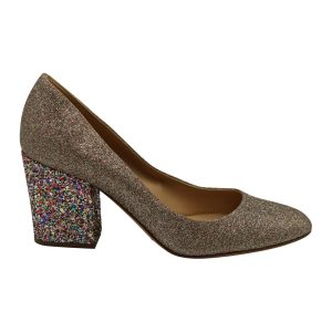 Sergio Rossi Pumps aus Leder mit Glittermuster