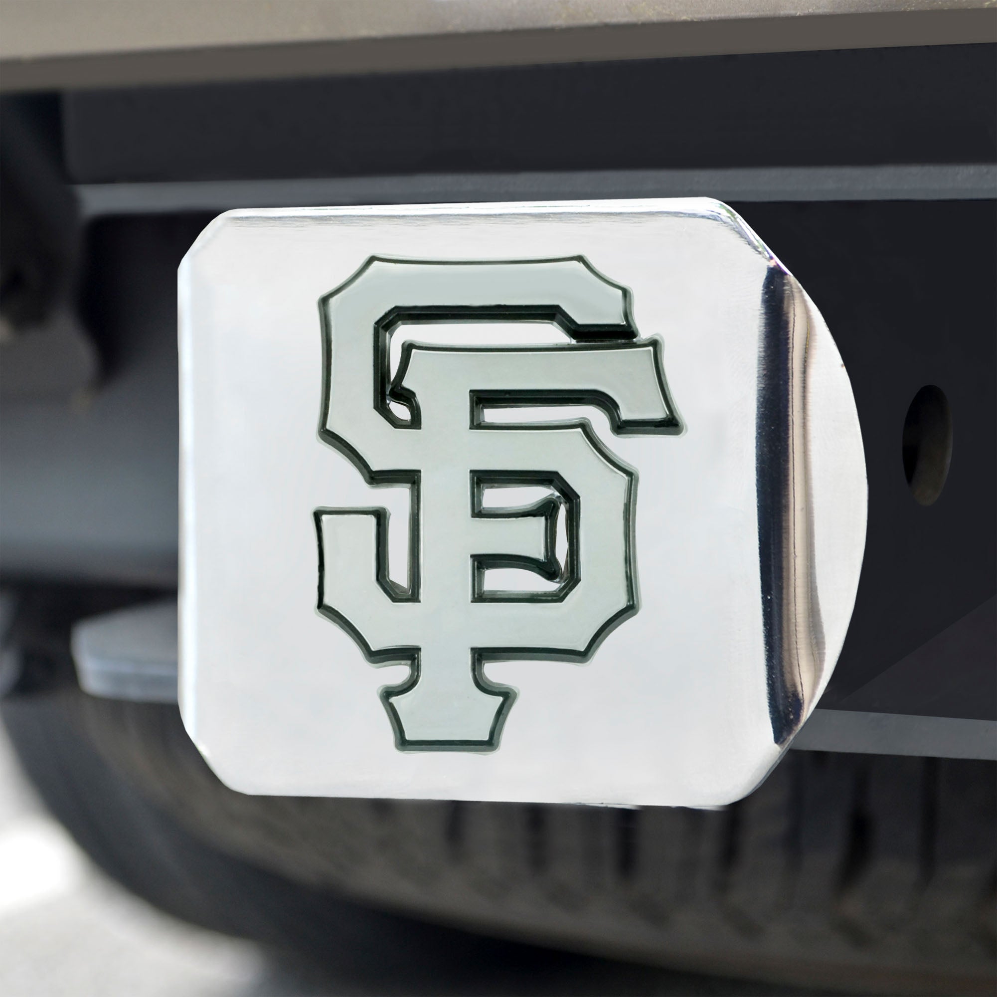 Fanmats San Francisco Giants Chrom Metall Hitch Cover mit Chrom Metall 3D Emblem