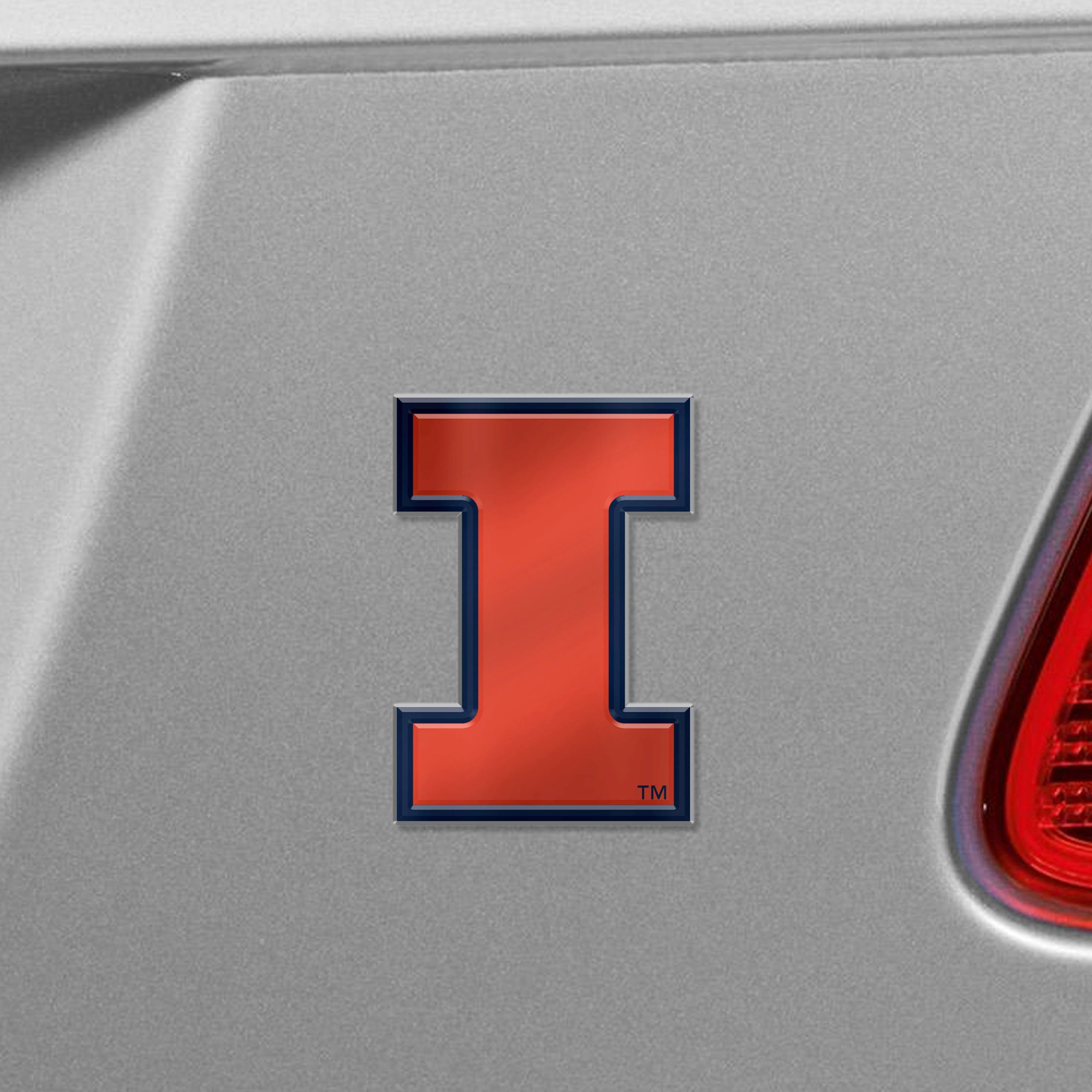 Fanmats illinois illini schweres Aluminium geprägte Farbe Emblem
