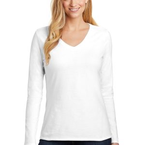 District Damen's Very Important Tee Langarm mit V-Ausschnitt. DT6201