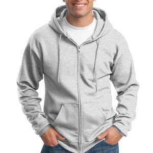 Port & Company – Essential Fleece-Kapuzenpullover mit durchgehendem Reißverschluss für Herren