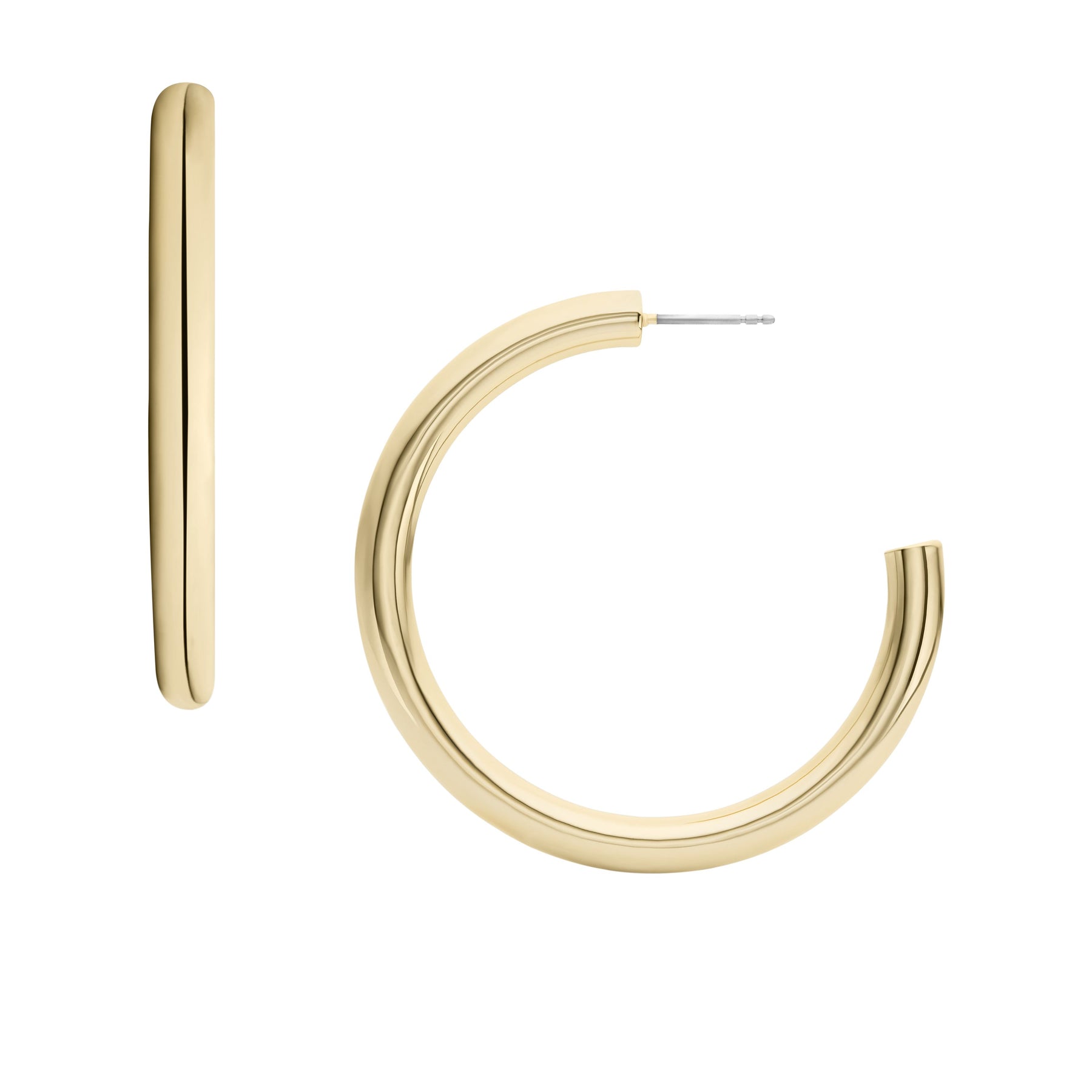 Fossil Damen Gold-Ton Messing Creolen