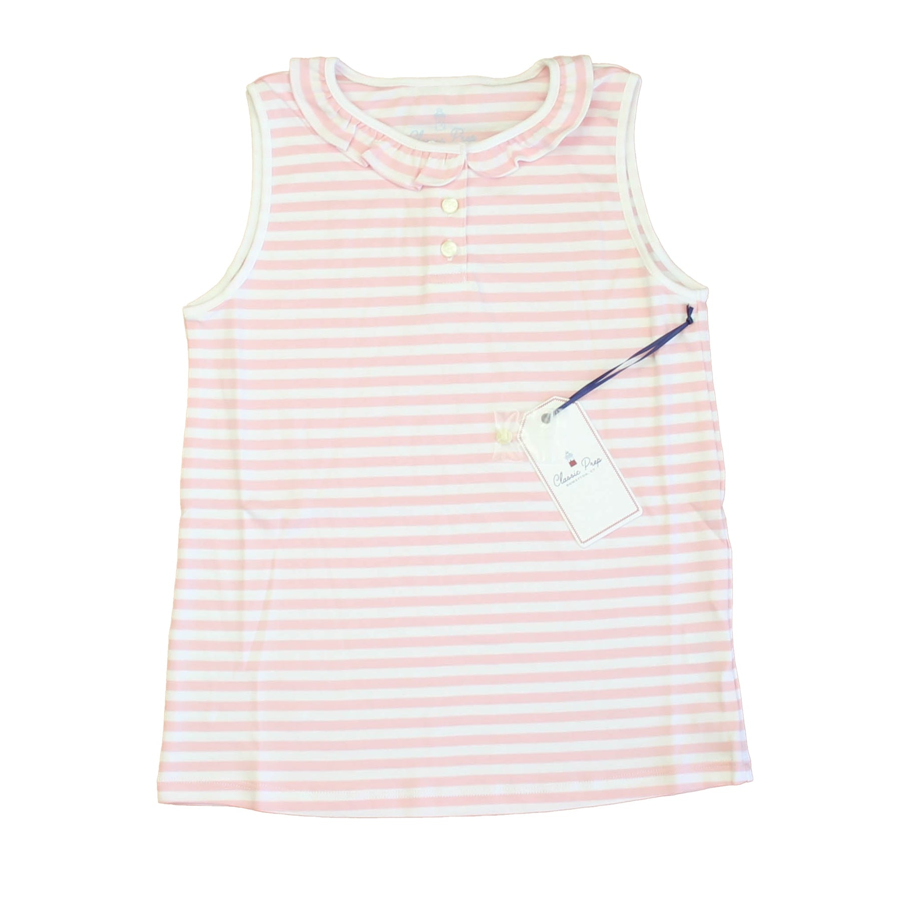Classic Prep Mädchen Lilly's Rosa – Helles weißes Poloshirt Größe: 6-14 Jahre