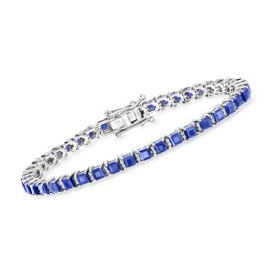 Ross-Simons Saphir und. Diamant Tennis Armband in Sterling Silber