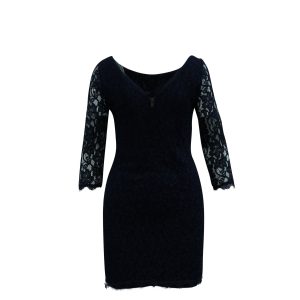 Diane Von Furstenberg Lace Kleid in Marineblau Rayon 7833176735804