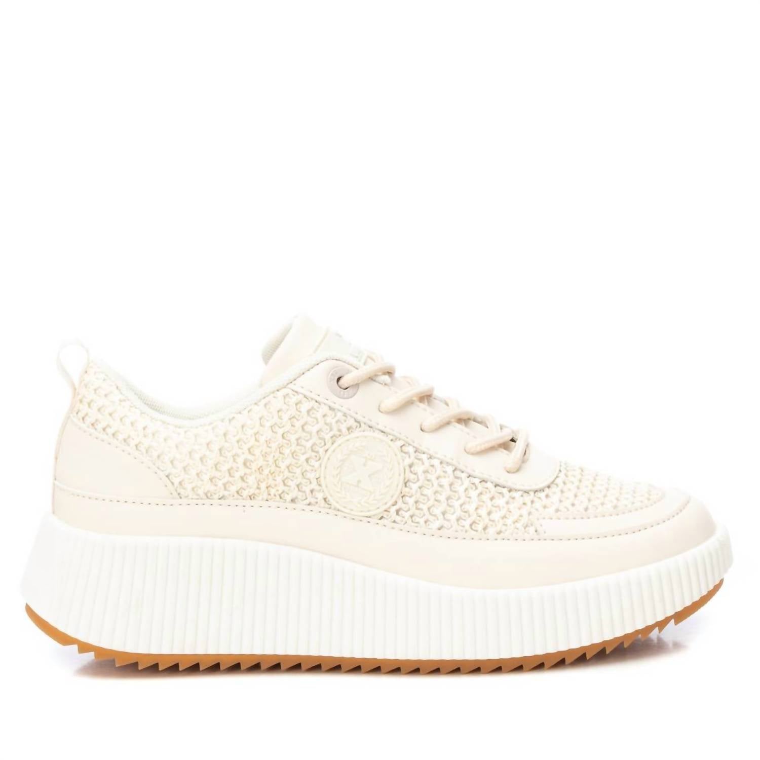 Damen Trainer Sneakers in beige 7704734138428