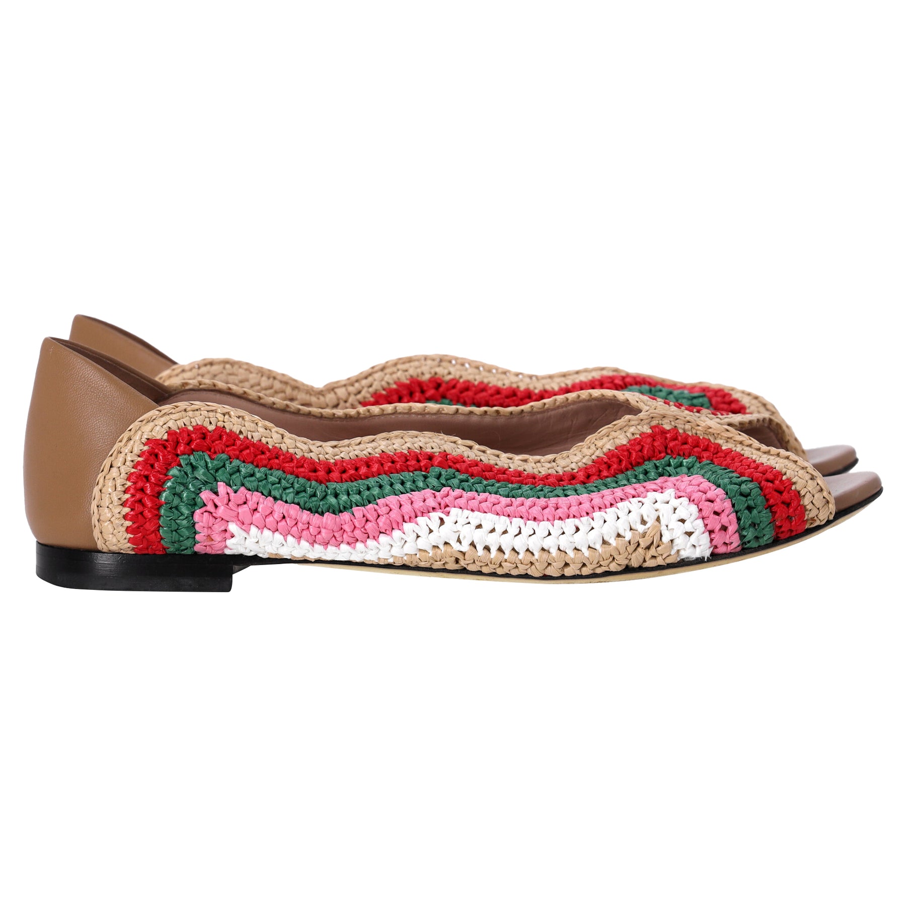 Fendi Chameleon Waves Wohnungen in mehrfarbigen Raffia