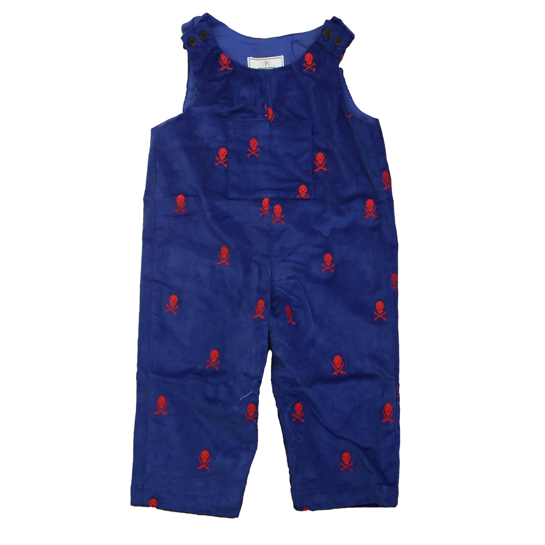 Classic Prep Jungen Bright Dunkelblau mit Totenkopf & Kreuz Knochen Strampler