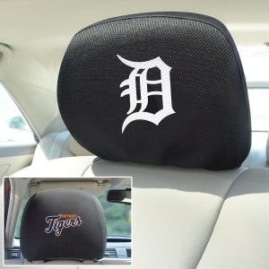 Fanmats Detroit Tigers bestickte Kopfstütze Abdeckung Set – 2 Stück
