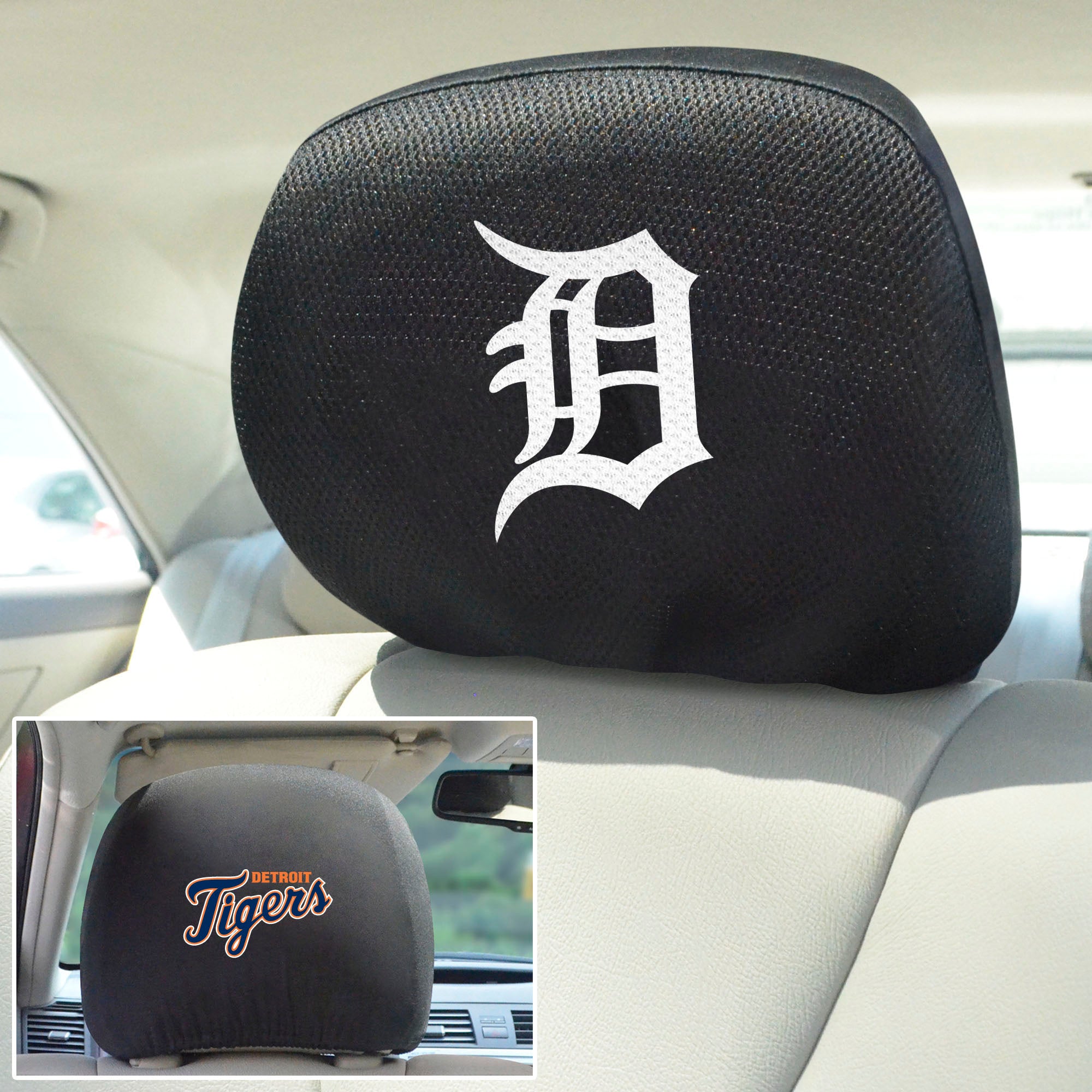 Fanmats Detroit Tigers bestickt Kopf Rest Cover Set – 2 Stück