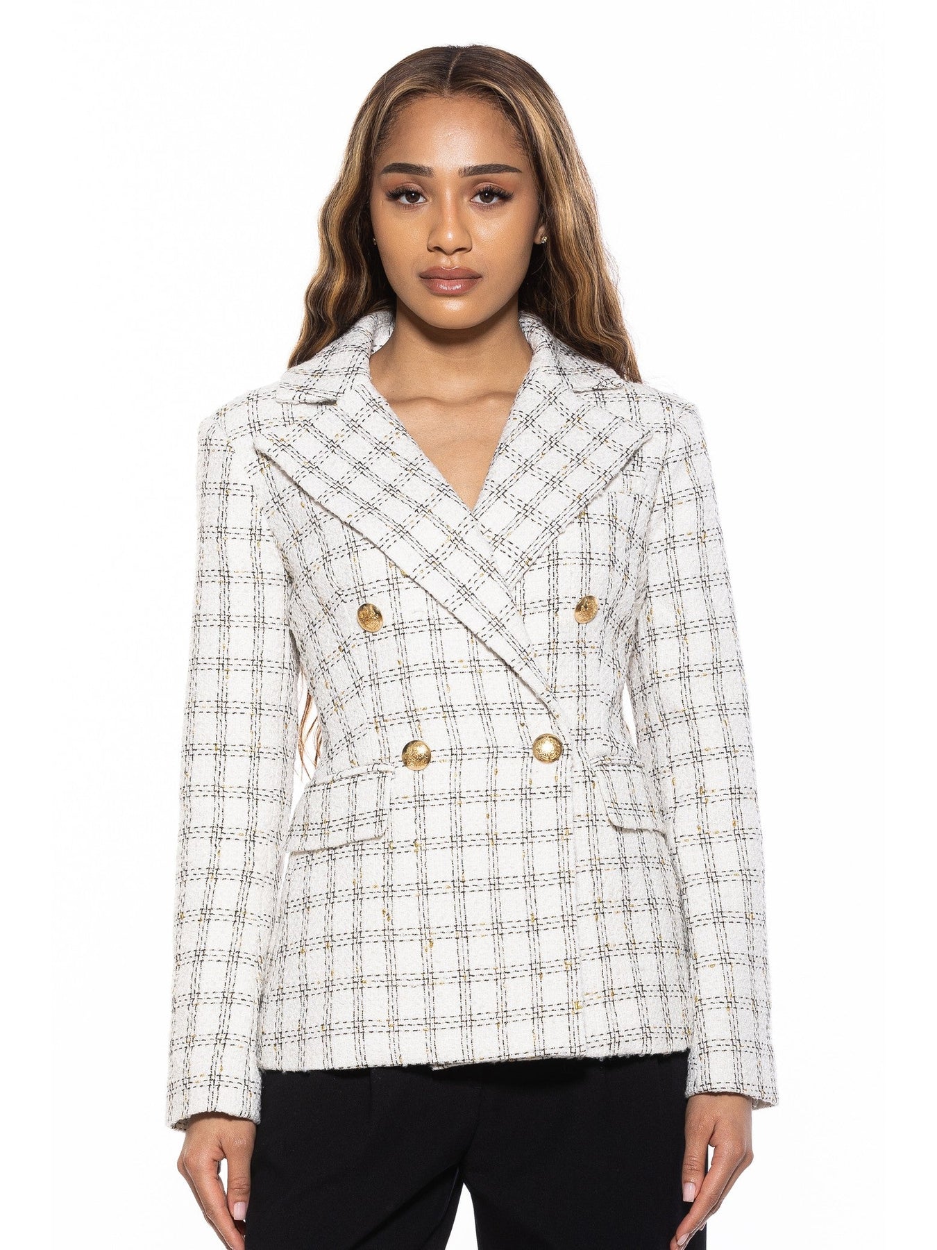 FARRAH TWEED KLASSISCHE DOPPELTE JACKE