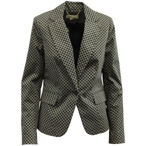 Michael Kors Bedruckter Blazer aus schwarzer Viskose