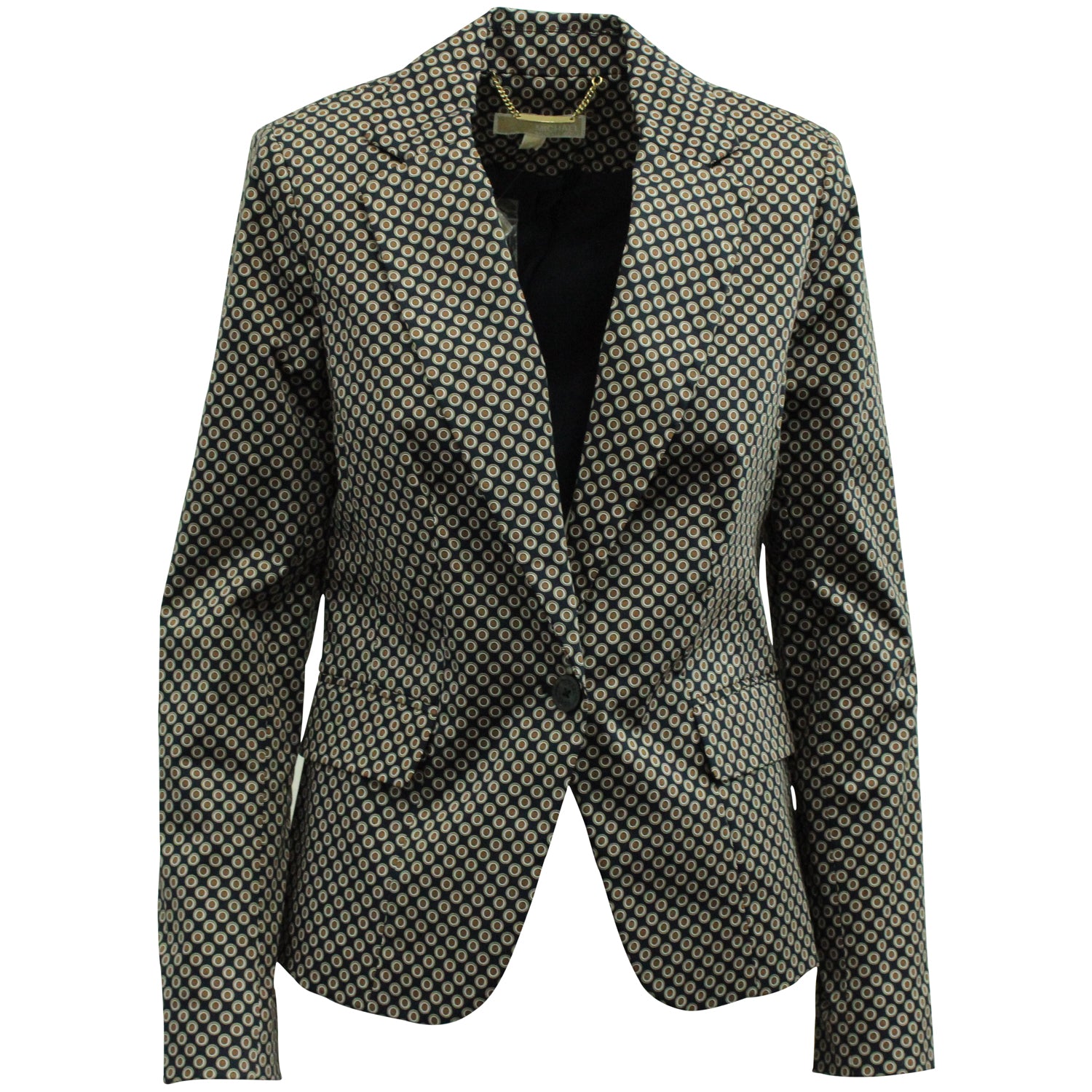 Michael Kors Bedruckter Blazer aus schwarzer Viskose