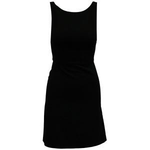 Theory ärmelloses Minikleid aus schwarzem Triacetat 7833158418492