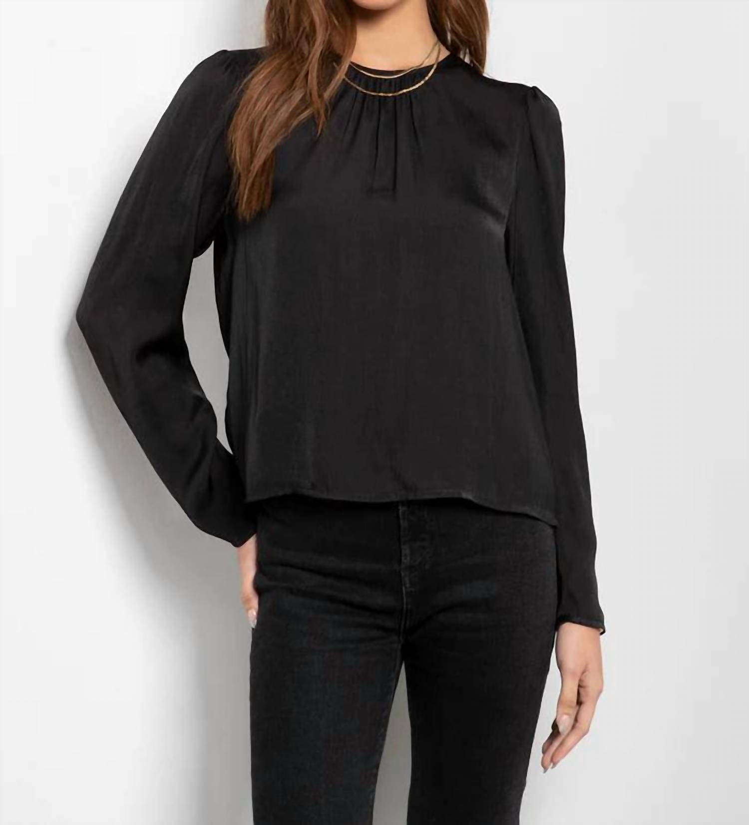 Solid Charise Top in Schwarz