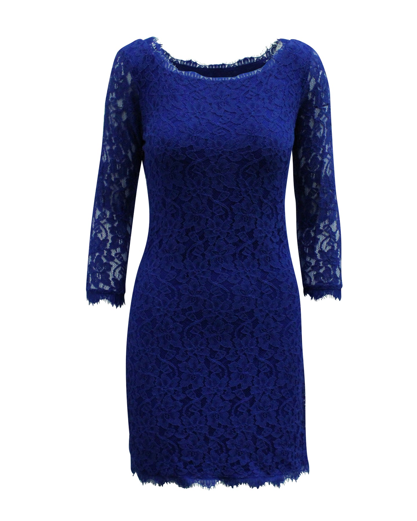 Diane von Furstenberg Zarita Minikleid aus Spitze in Blau Viskose