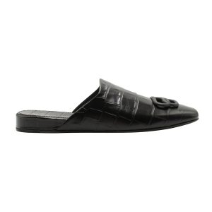 Balenciaga Croc geprägte Mules aus Kalbsleder