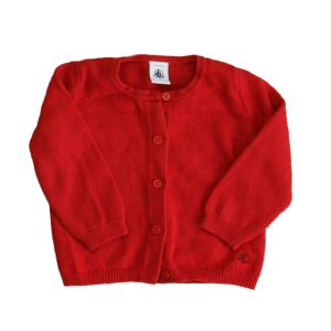 Petit Bateau Mädchen rote Strickjacke 7805826891836