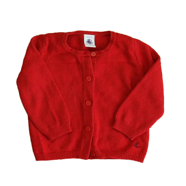 Rote Strickjacke für Mädchen Petit Bateau