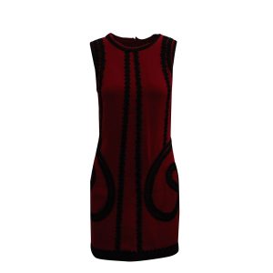 Dolce & Gabbana Trimmed Kleid in roter Viskose 7833168412732