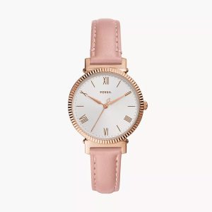Fossil Damen Daisy Drei-Hand, Roségold-Ton Edelstahl Armbanduhr