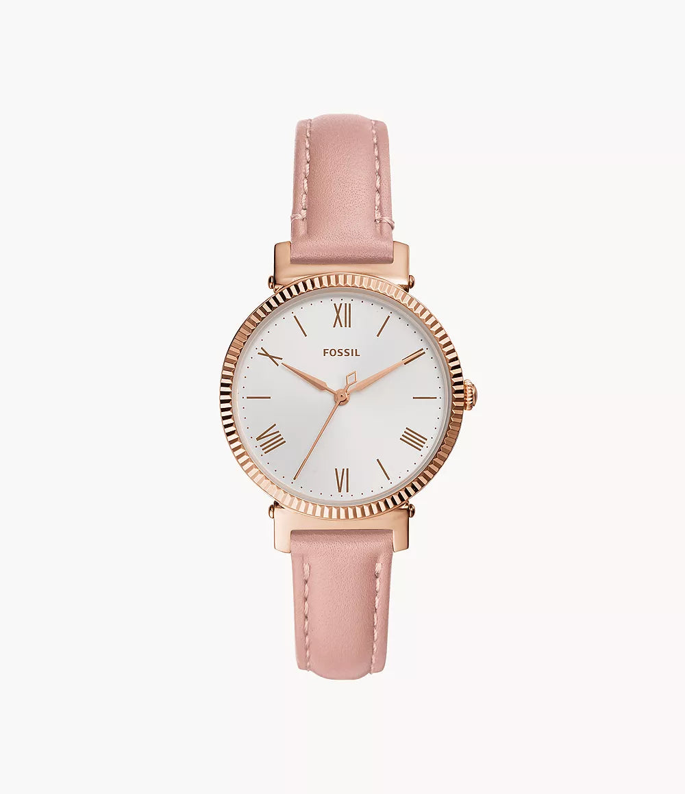 Fossil Damen Daisy Drei-Hand, Roségold-Ton Edelstahluhr