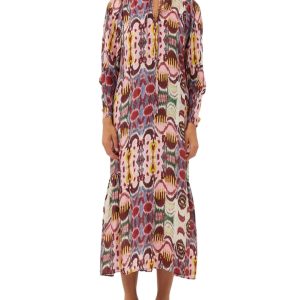 Olite Eugenia langes Kleid in rosa Druck 2 7704734531644