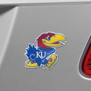 Fanmats kansas jayhawks schwerlast aluminium geprägte farbe emblem