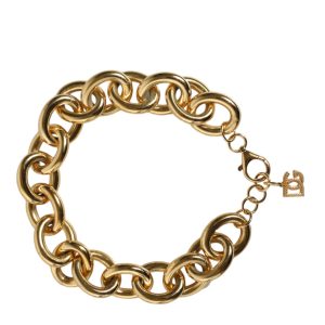 Dolce & Gabbana Tone Brass Maxi Kette Hummer Verschluss Logo Damen Armband (vorherige) 7833181323324