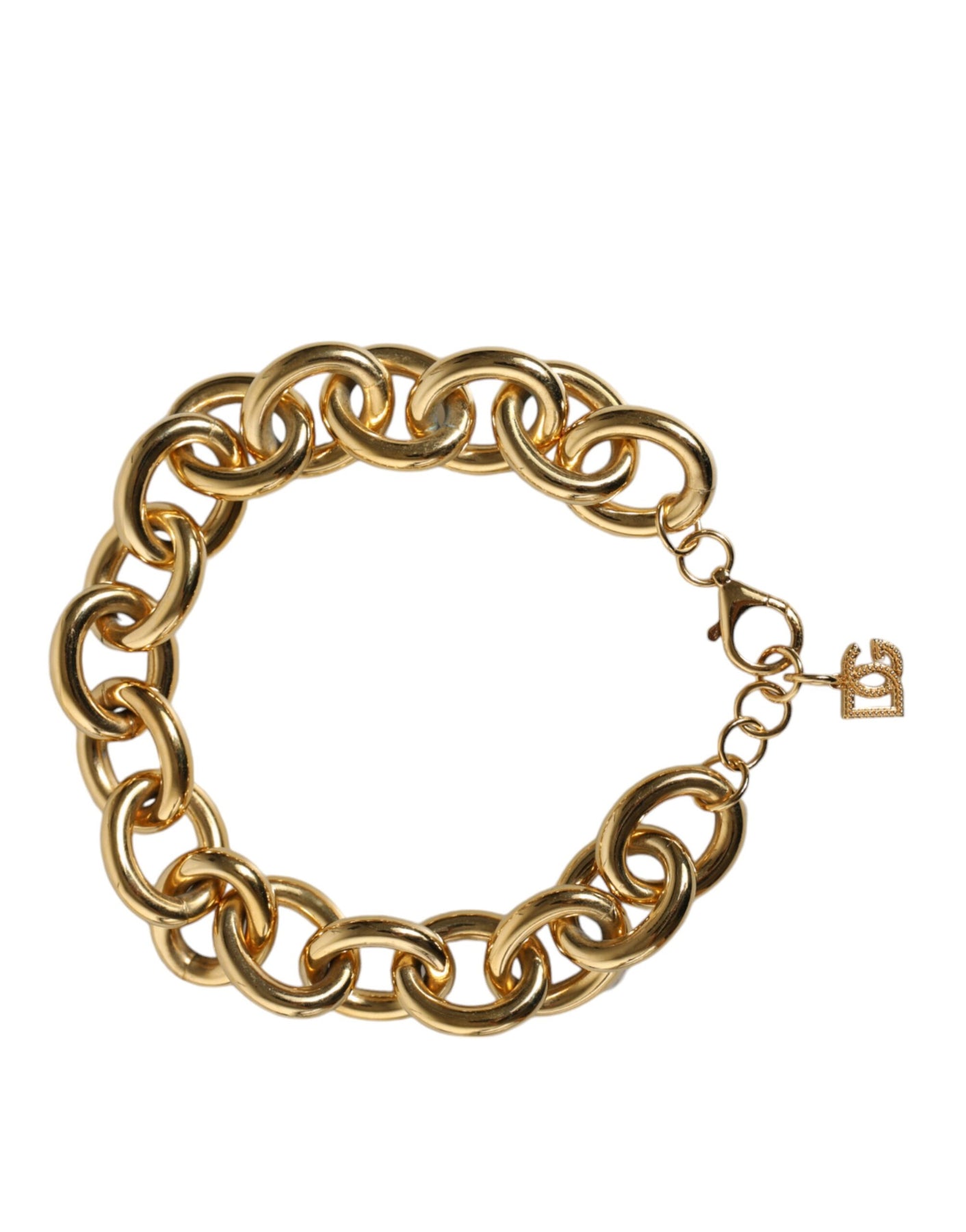 Dolce & Gabbana Ton Messing Maxi Chain Hummer Verschluss Logo Damen Armband (vorbestellt)