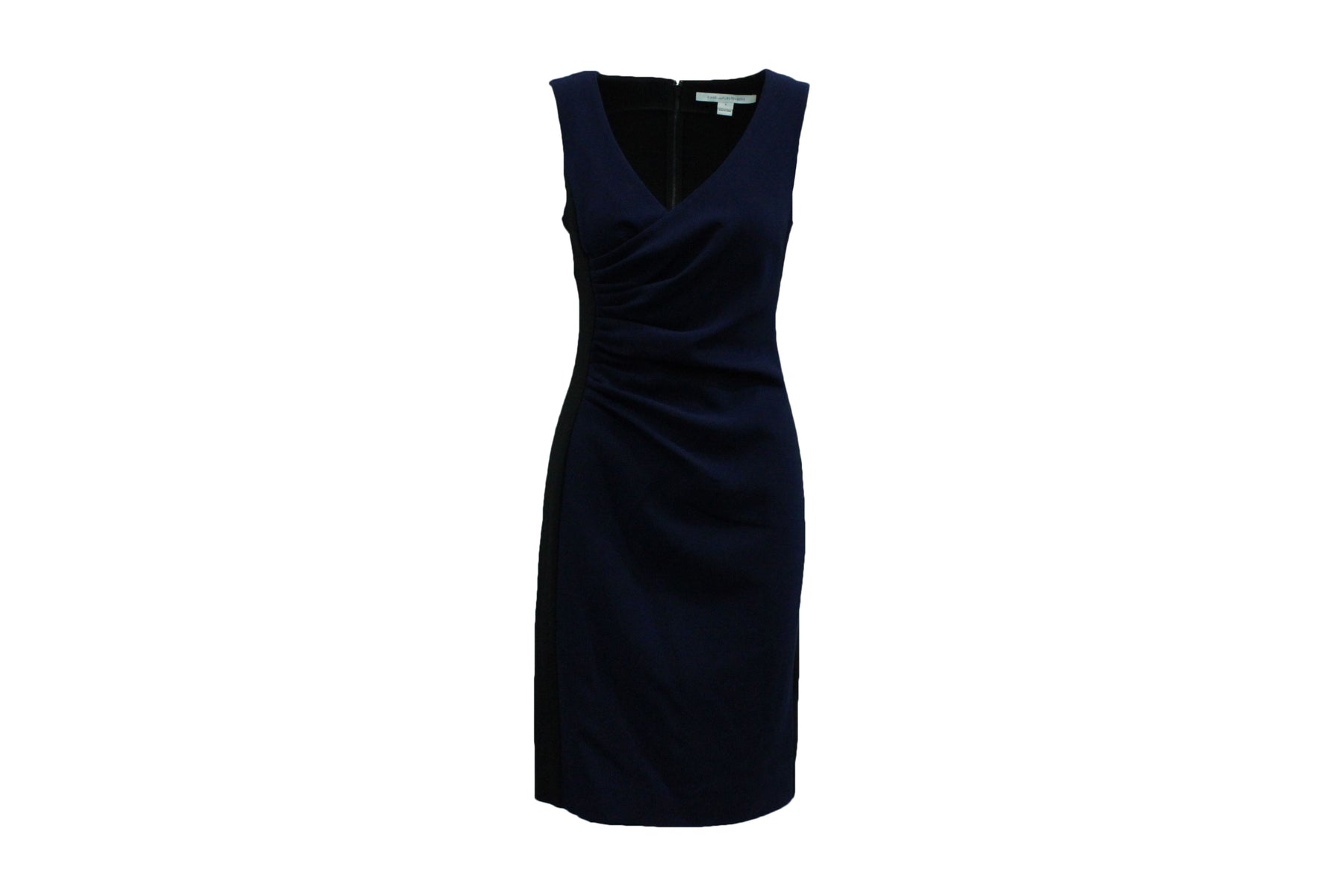Diane Von Furstenberg Kurzes Kleid mit ärmellosem Reißverschluss in Marineblau Polyester